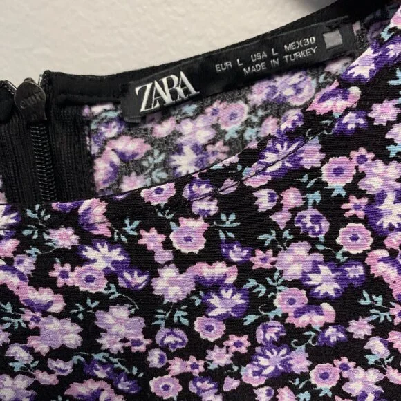90s inspired Zara floral mini dress - Picture 3 of 8